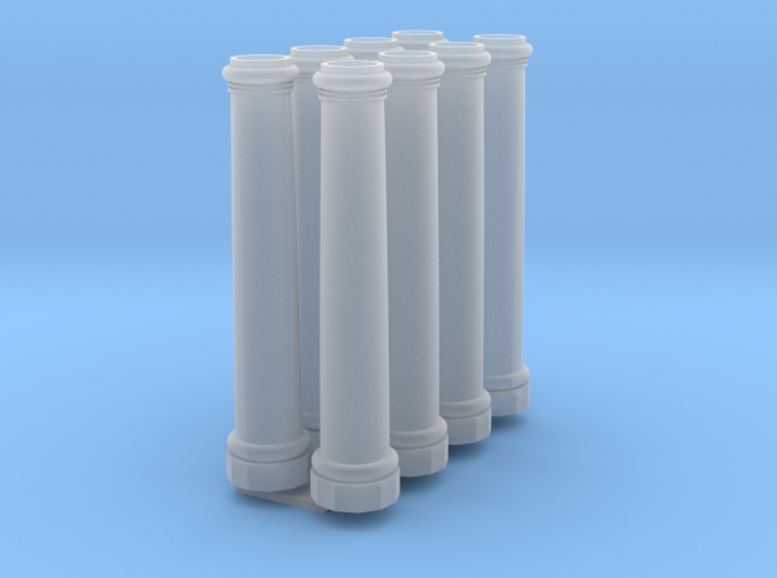 HO Scale 20 ft x 48 inch pillars 3d printed