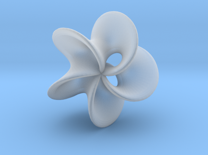 Geometric Pendant - Mobius Flower 3d printed