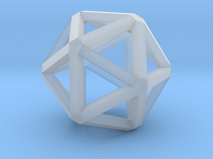Icosahedron Thick Wireframe 25mm 3d printed