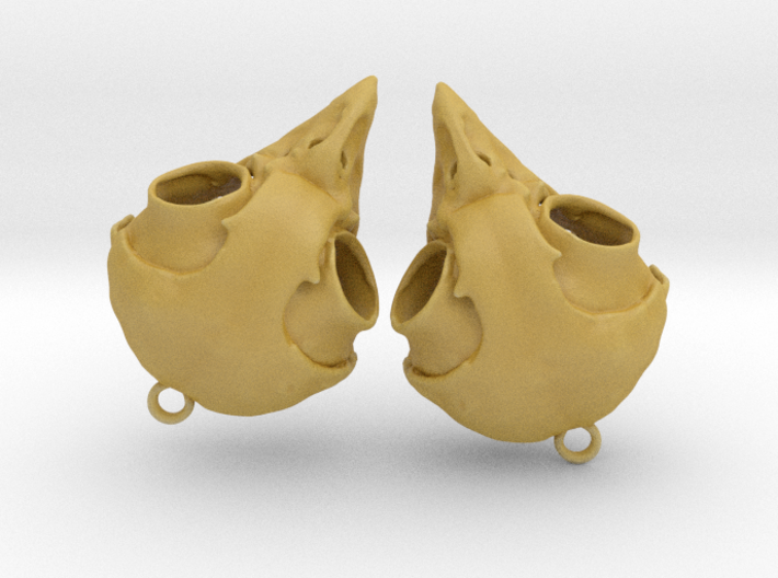 Screech Owl Skull Earrings (one pair - a set of 2) 3d printed