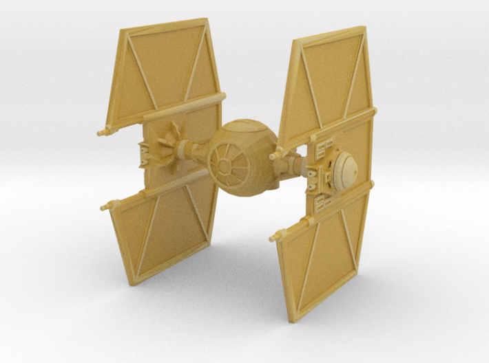 Tie Fighter with Hyper-drive / Hyper-panels 3d printed