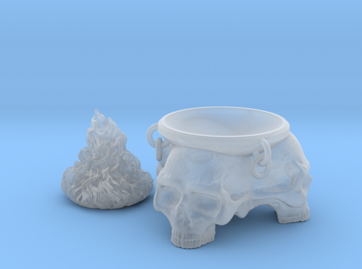 Brazier. Brazier with skulls and removable flames. 3d printed