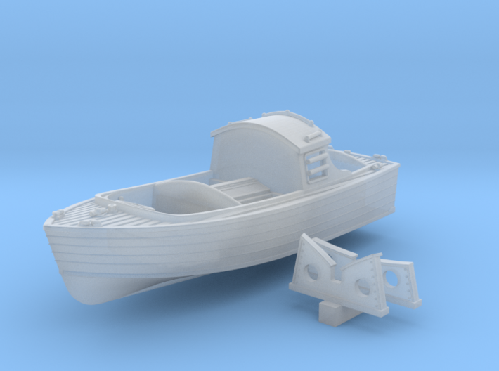 1/128 Royal Navy 16ft Fast Motor Boat 3d printed