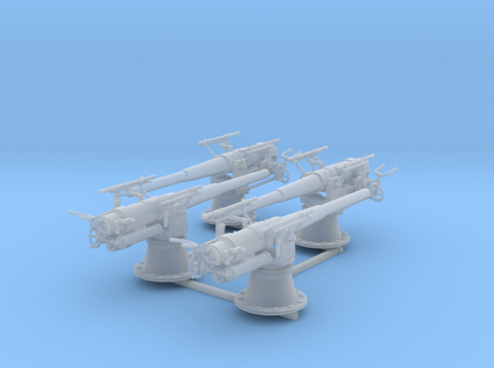 1/100 SMS Emden 10.5cm/40 SK L/40 Guns x4 3d printed