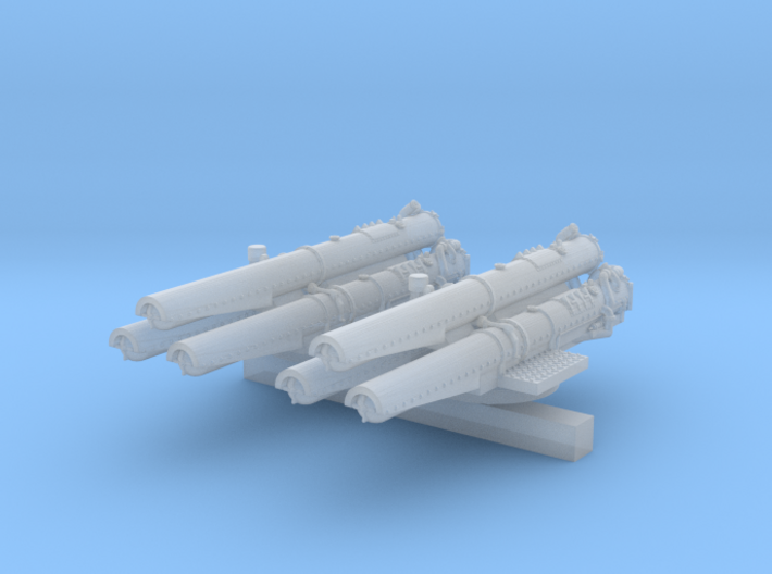 1/600 V &amp; W Class Destroyer Triple 21&quot; Tubes x2 3d printed