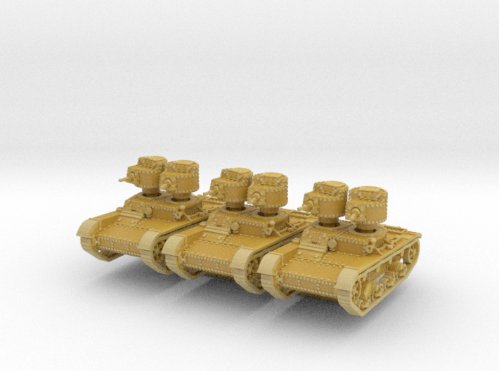T 26 A Tank (x3) 1/200 3d printed