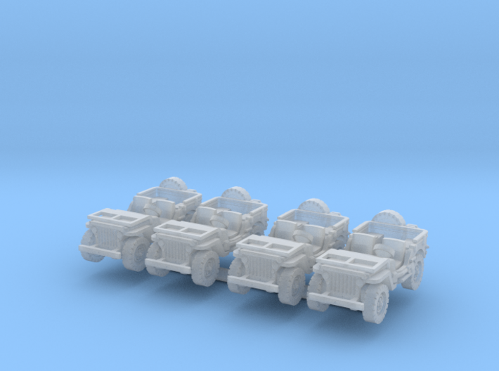 Jeep willys (window down) (x4) 1/285 3d printed