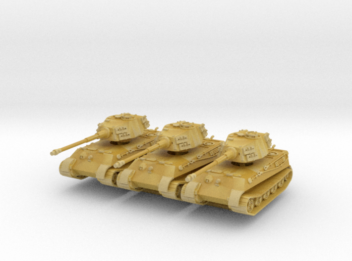 Tiger II H (no Skirts) (x3) 1/220 3d printed