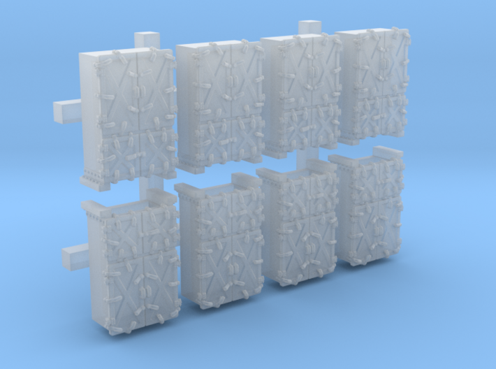 1/350 Royal Navy 4&quot; Ready Use Lockers (Large) x8 3d printed