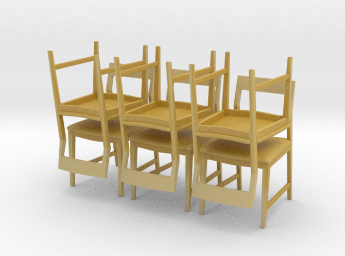 1:24 Danish Modern Chair Set 3d printed