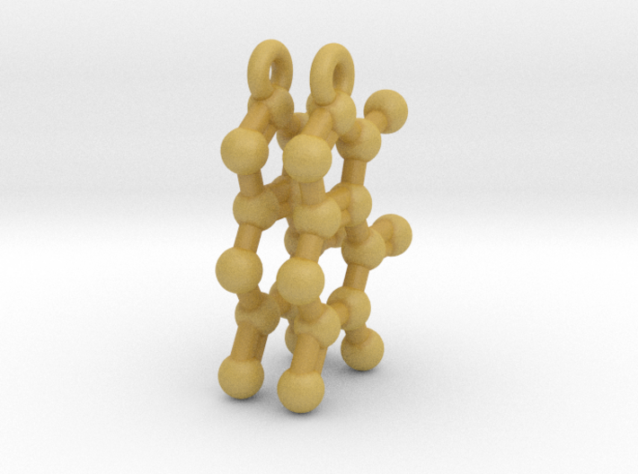 Earrings (Pair)- Molecule- Caffeine 3d printed