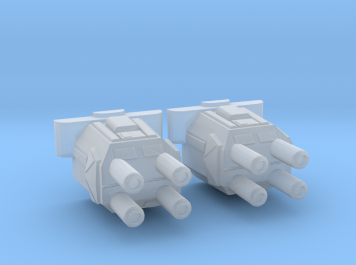 1/2700 Devastator Quad Turrets (smaller version) 3d printed