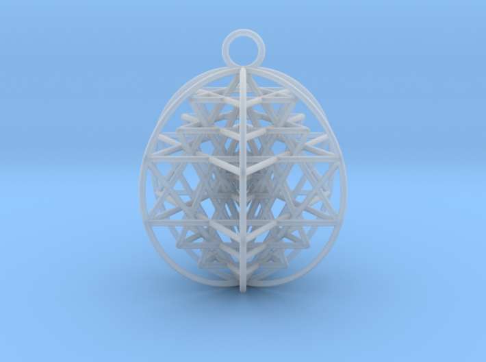 3D Sri Yantra 6 Sided Optimal Pendant 2&quot; 3d printed