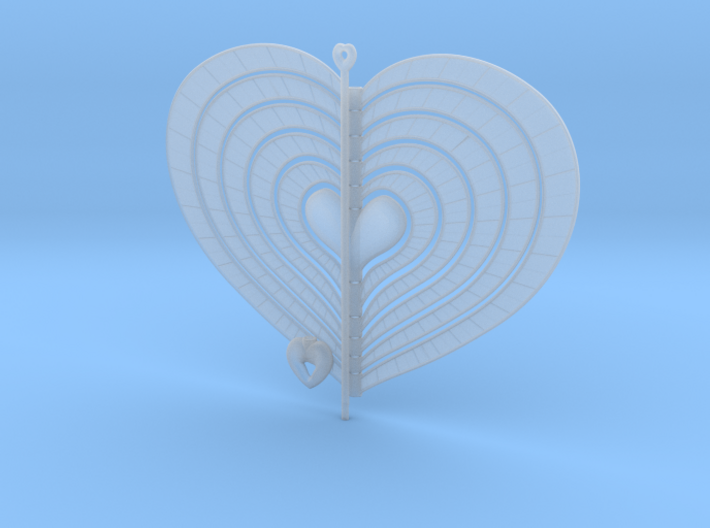 Heart Swap Spinner Flat Radial Etch - 15cm 3d printed