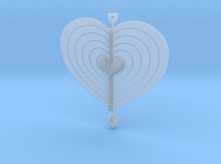 Heart Swap Spinner Flat Spiral - 15cm 3d printed
