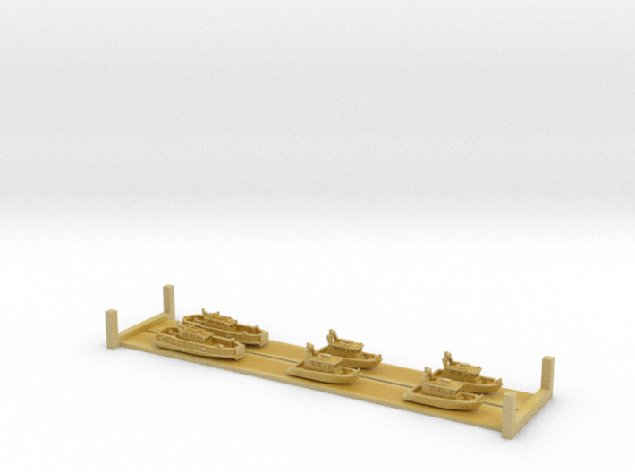 Thames Police & Fire Boats (1:1250) 3d printed 