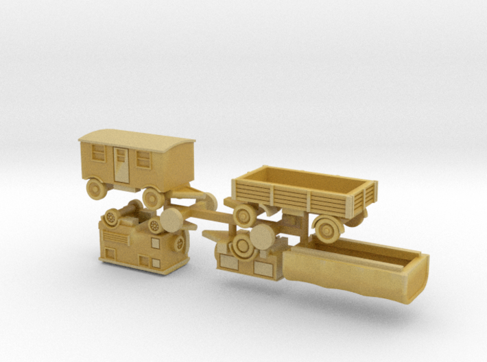 German Wehrmacht Trailers 1/285 6mm 3d printed 
