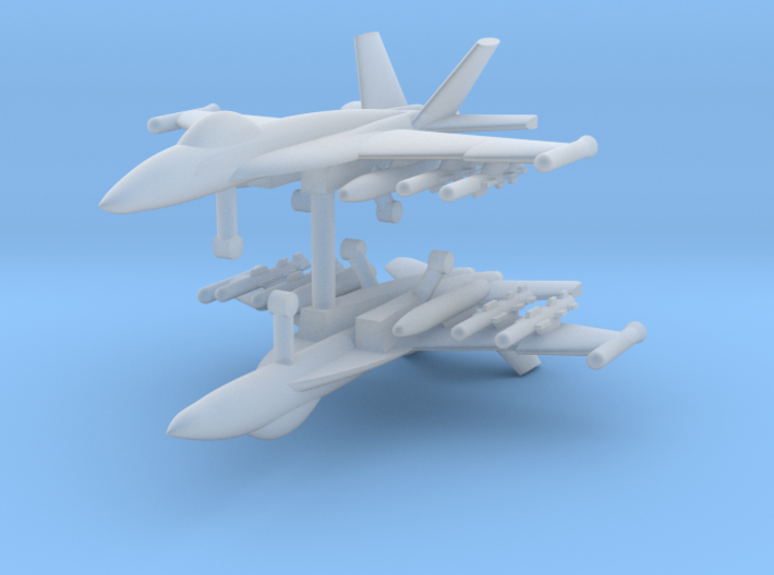 1/285 F-18E Super Hornet (Anti-Ship Loadout) (x2) 3d printed