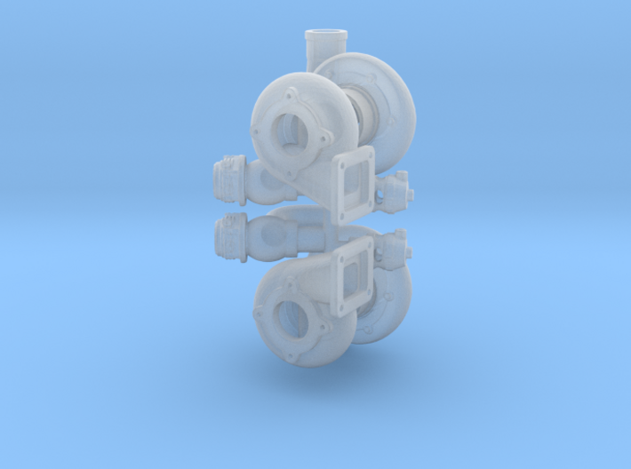 Turbo 1/25 76mm W/ Parts 3d printed