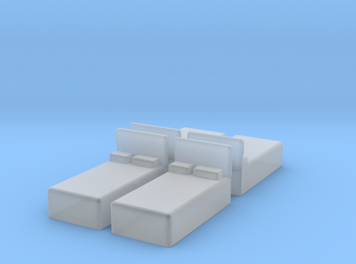 Twin Bed (x4) 1/160 3d printed