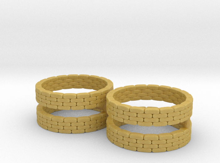 Sandbag Ring (x4) 1/220 3d printed