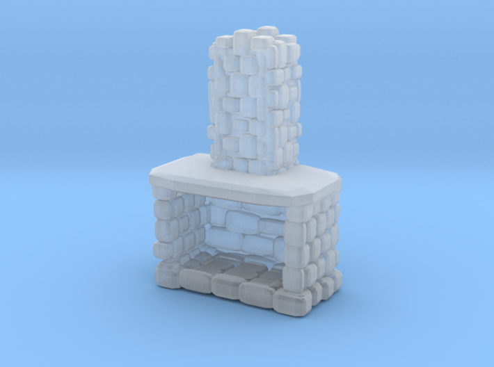 Stone Fireplace 1/76 3d printed