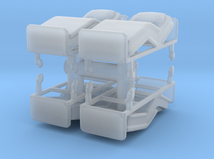 Hospital Bed (x4) 1/100 3d printed