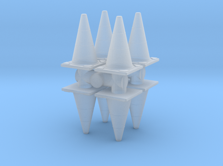 Traffic Cones (x8) 1/43 3d printed