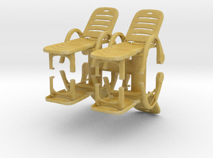 Deck Chair (x4) 1/76 3d printed