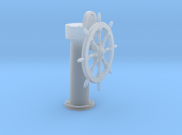 Ships wheel and post 1/12 3d printed