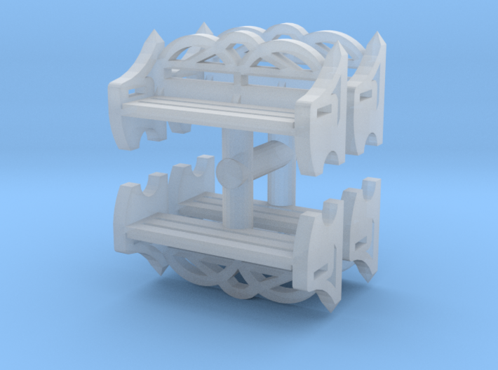 Park Bench (x4) 1/72 3d printed