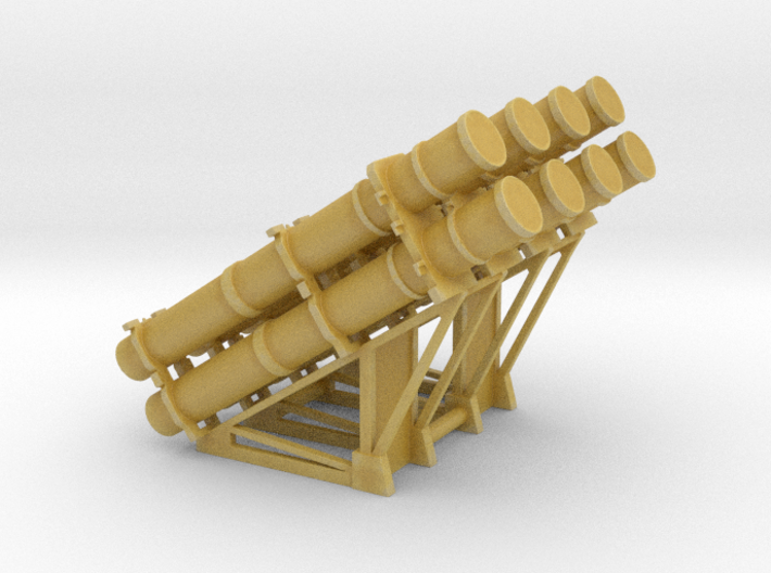 Harpoon missile launcher 4 pods x 2 1/131 3d printed 