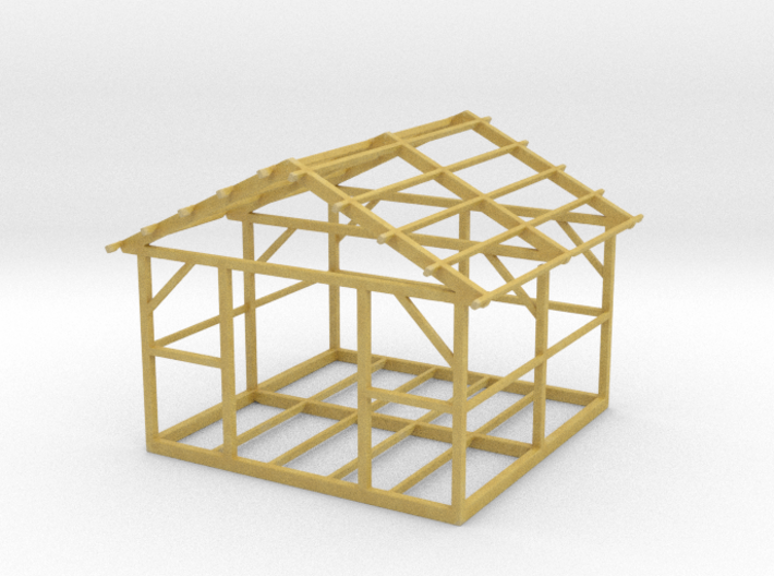 Wooden House Frame 1/100 3d printed