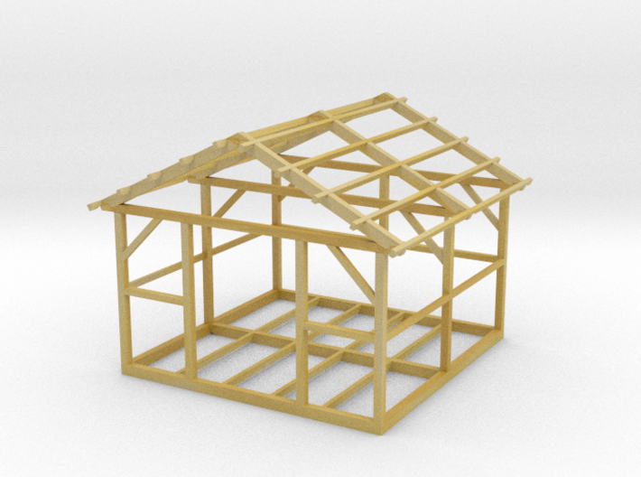 Wooden House Frame 1/48 3d printed