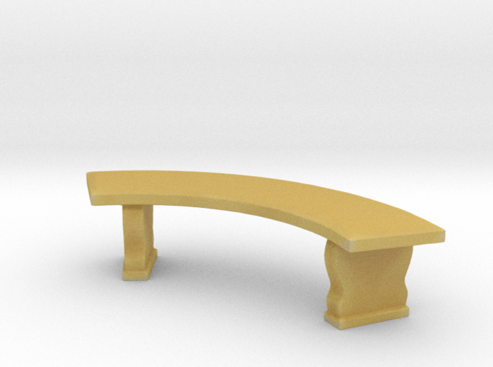 Curved Garden Bench 1/12 3d printed