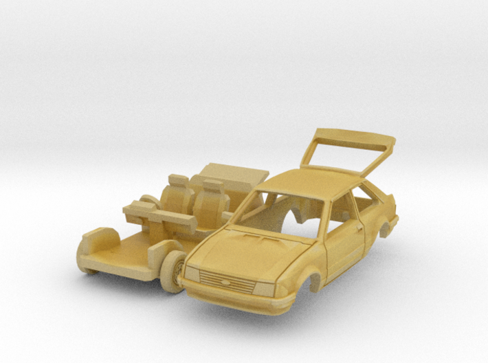 Ford Escort with open tailgate (British N 1:148) 3d printed 