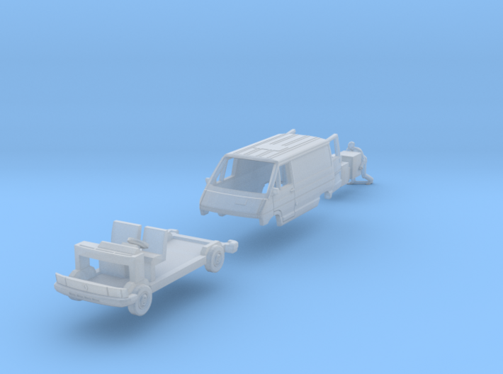 SET Renault Trafic T800 with delivery man (TT) 3d printed