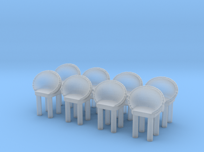 Modern Bar Chair (x8) 1/64 3d printed