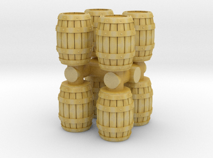 Wooden Barrel (x8) 1/100 3d printed