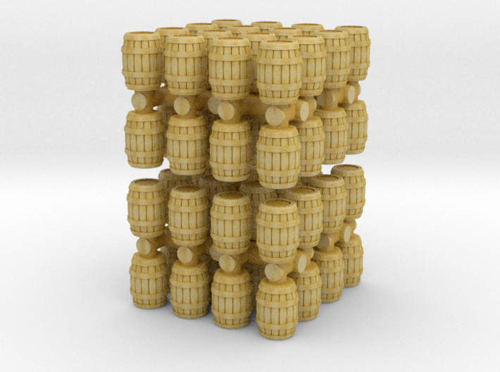 Wooden Barrel (x64) 1/400 3d printed