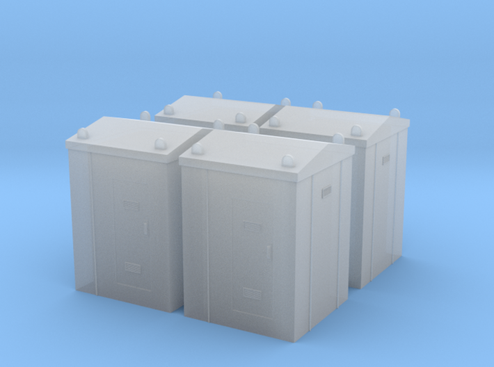 Railway Relay Cabinet (x4) 1/200 3d printed