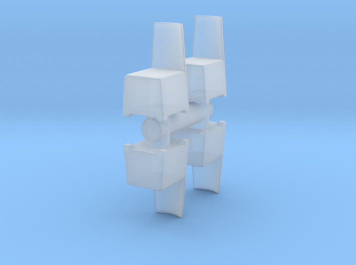 Modern Plastic Chair (x4) 1/48 3d printed