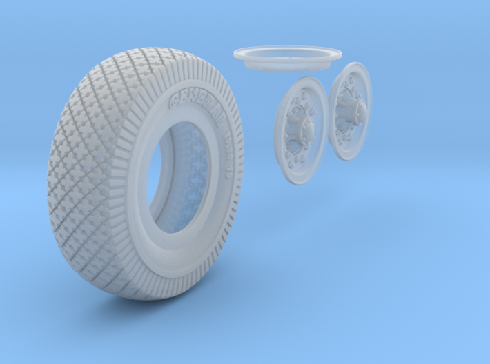 1-18 Chevy LRDG Sample Tire And Rims For FUD 3d printed