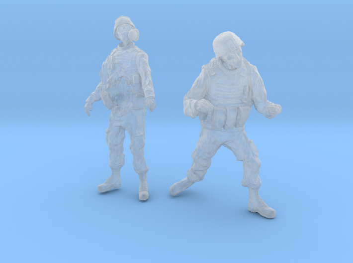 1-24 Military Zombie Set 4 3d printed
