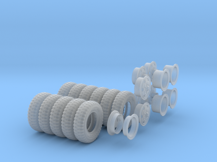 1-24 900x20 M35 Tires And Wheels Set1 3d printed