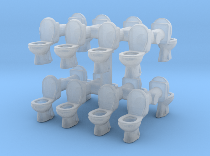 Toilet WC (x16) 1/144 3d printed