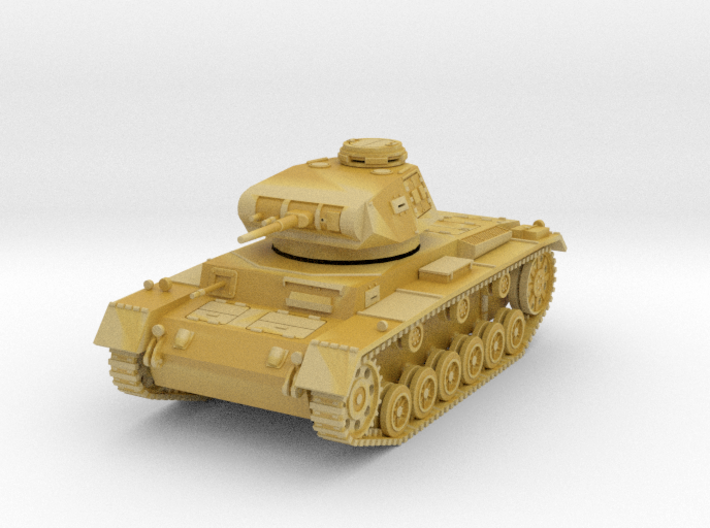 PV154B Pzkw IIIF Medium Tank (1/100) 3d printed 