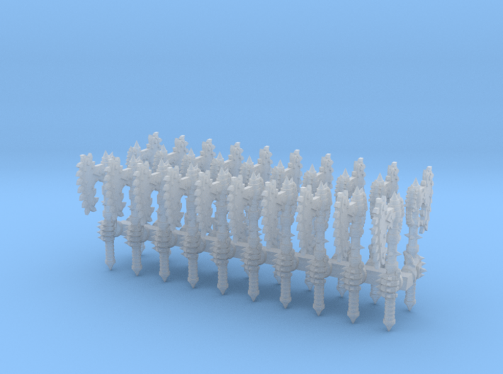 28mm Evil chain axes x20 right hands 3d printed