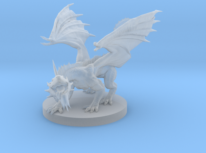Silver Dragon Wyrmling 3d printed