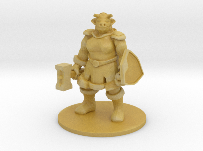 Female Minotaur Warrior 3d printed